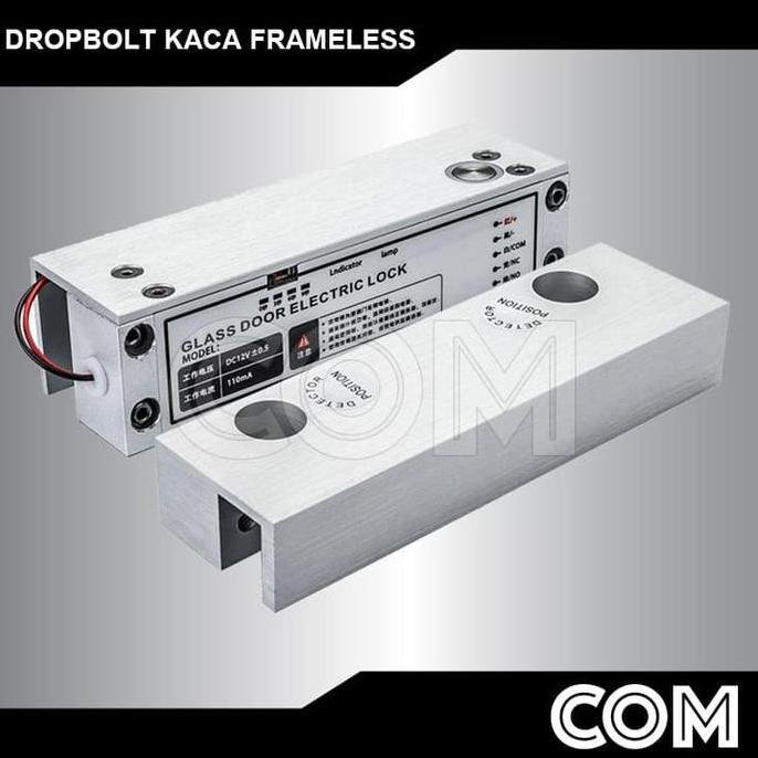 TERBARU - Perlengkapan Access Control DROP BOLT KACA + Bracket U