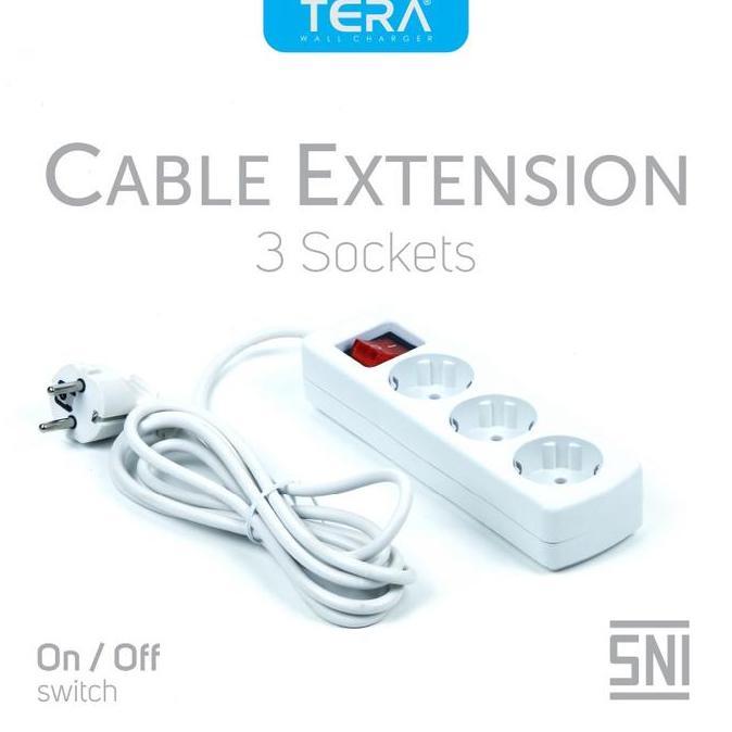 wincar.s - tera cable extension 3 sockets white