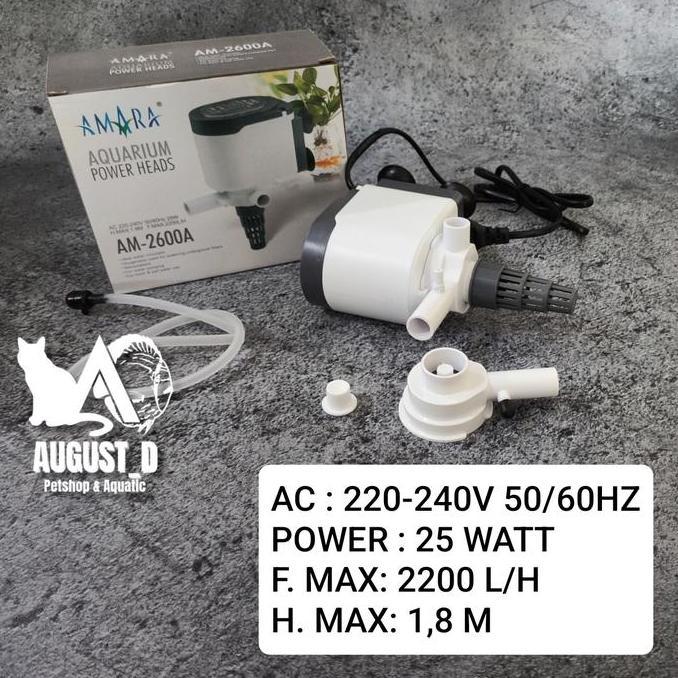 Amara AM-2600A Pompa Celup Aquarium / Kolam Amara AM2600A