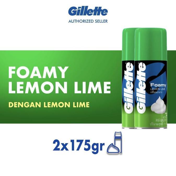 Gillette Shave Cream Lemon Lime 175 Gr - Isi 2