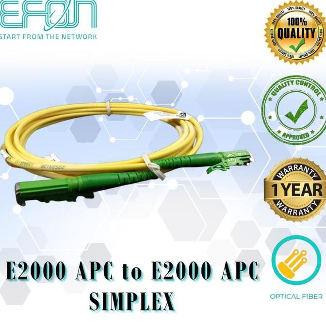 Patchcord E2000 APC to E2000 APC Simplex Singlemode 3.0Mm 15 meter