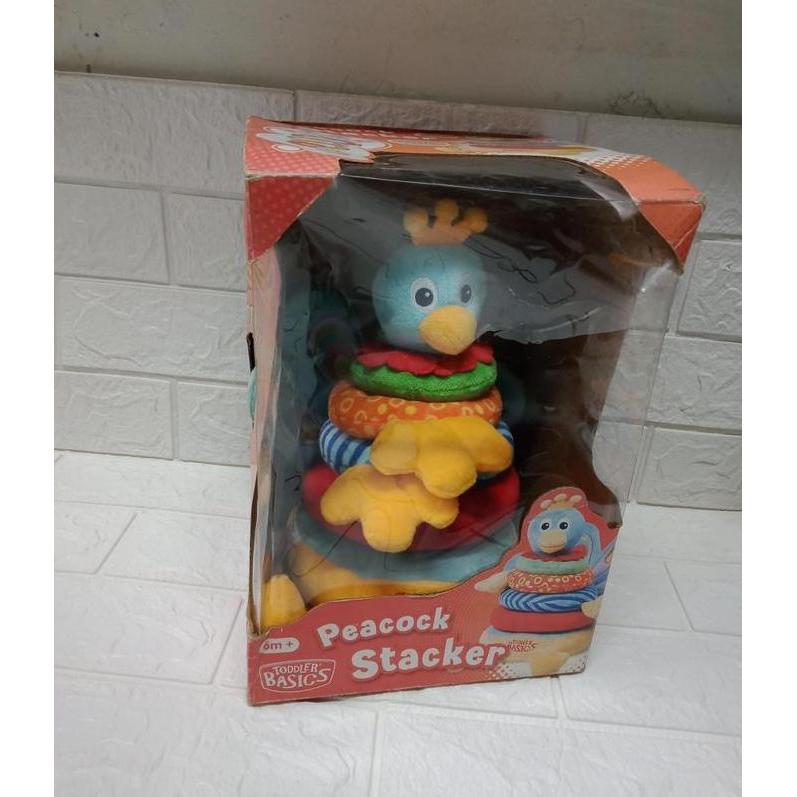 MVRO mainan anak toddler basics peacock stacker