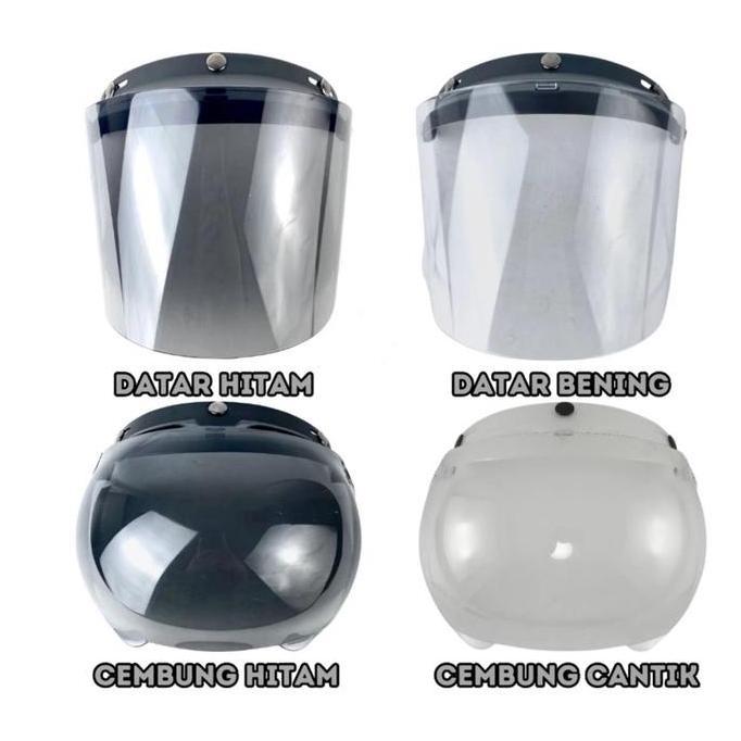 Kaca Helm Retro / Bogo Cembung Datar murah