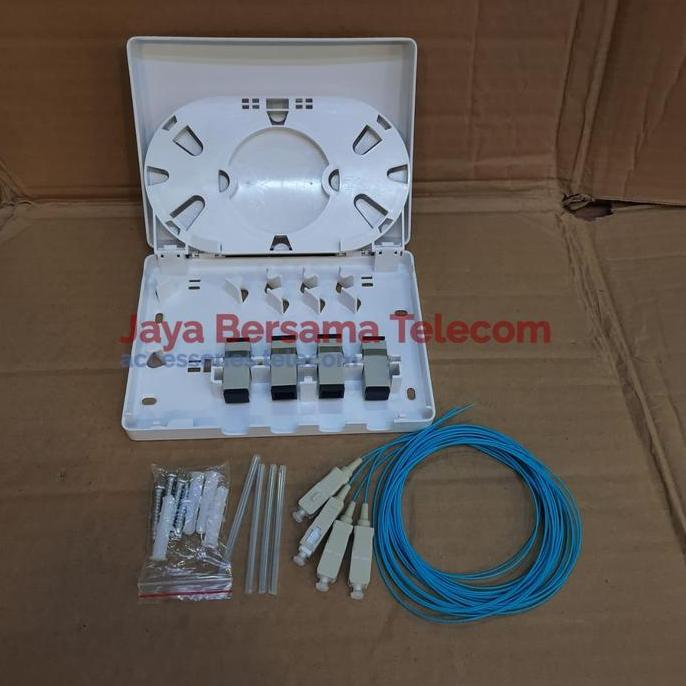 Roset FO 4 Core SC-SC Multimode OM3 Komplit Pigtail+Adapter (Fullset)