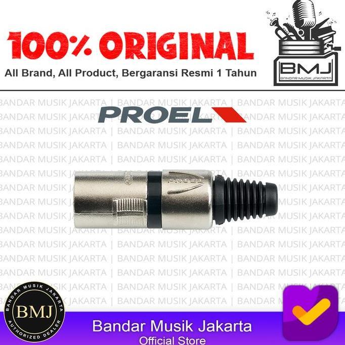 PROEL XLR3MVPROBK XLR 3-POLE CABLE PLUG RING BLACK