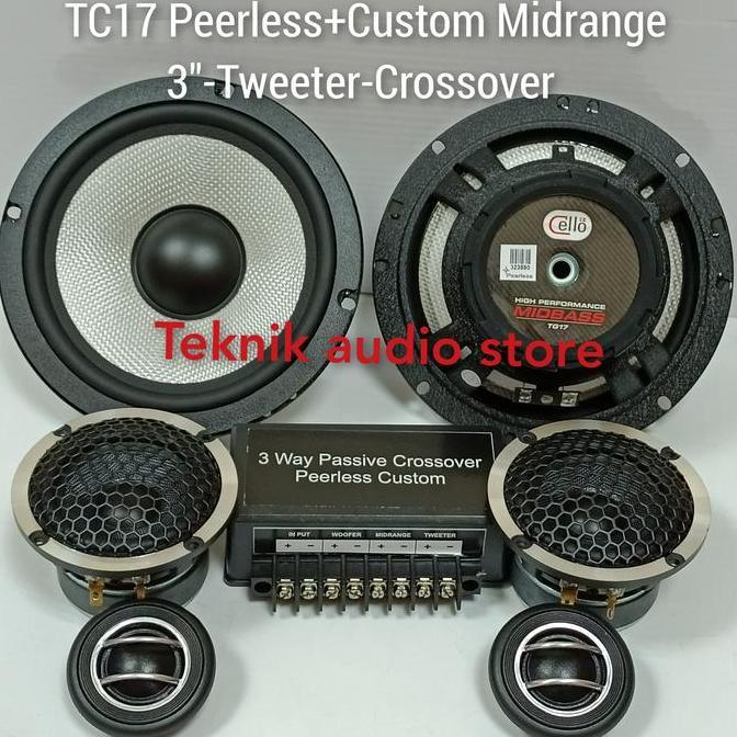 Speaker 3way Tg17 Peerless-Custom Midrange 3"-Tweeter -Crossover 3way