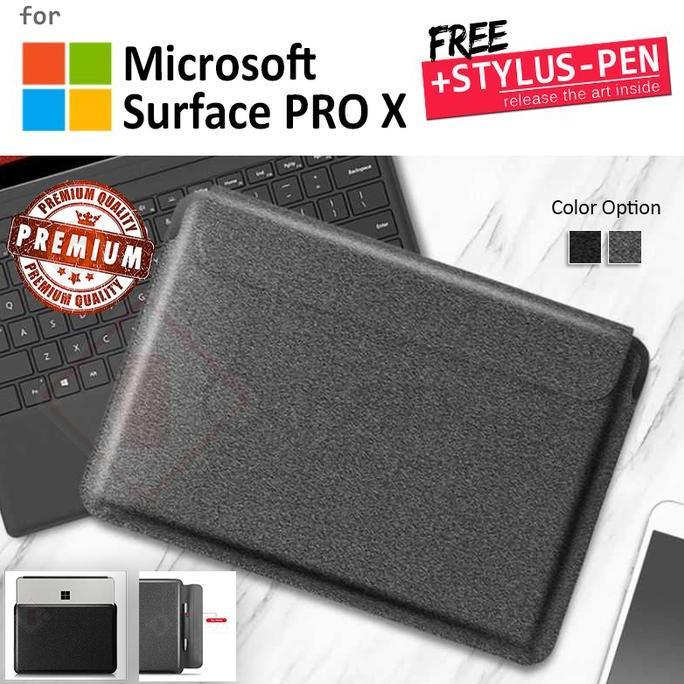 TERMURAH - Microsoft Surface Pro X - Full Protective Leather Pouch Case Cover