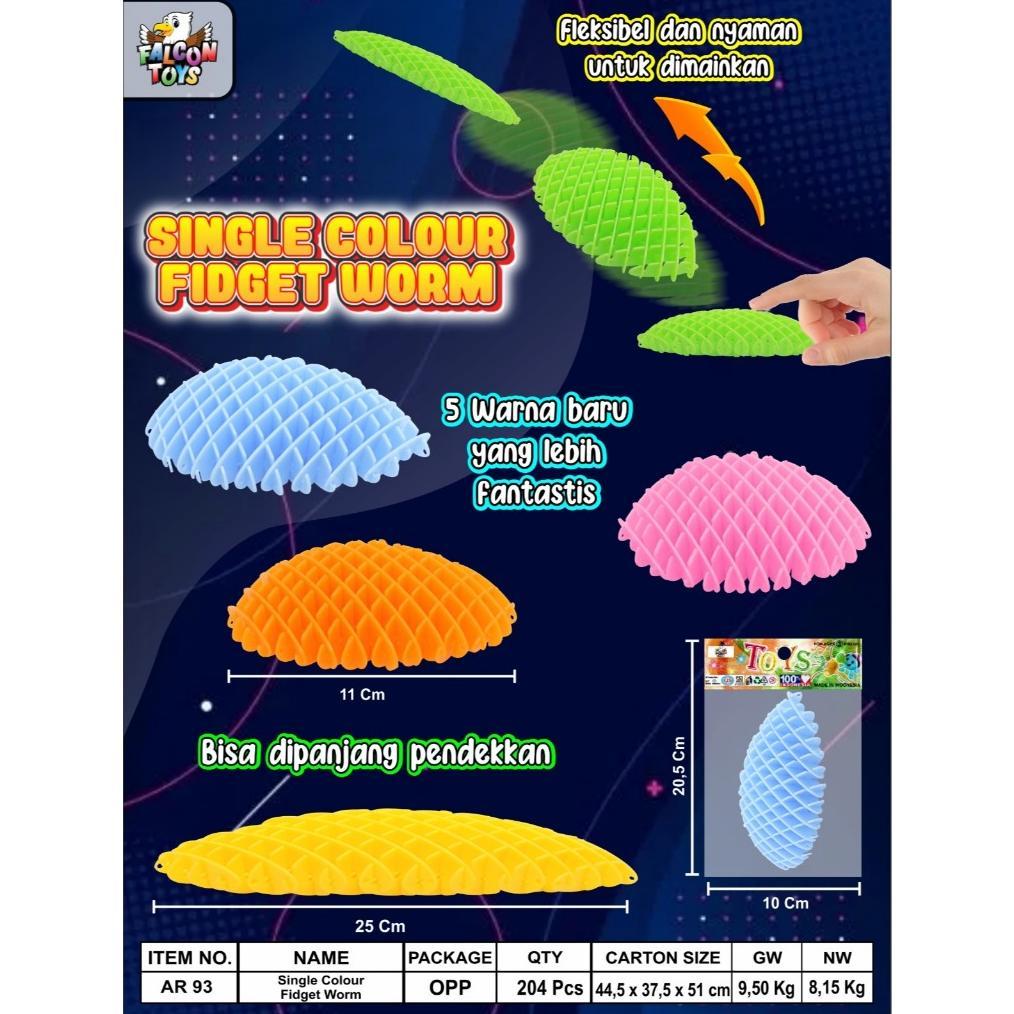 Morf Worm Fidget Toy 3D Mainan Dekompresi Jaring Elastis