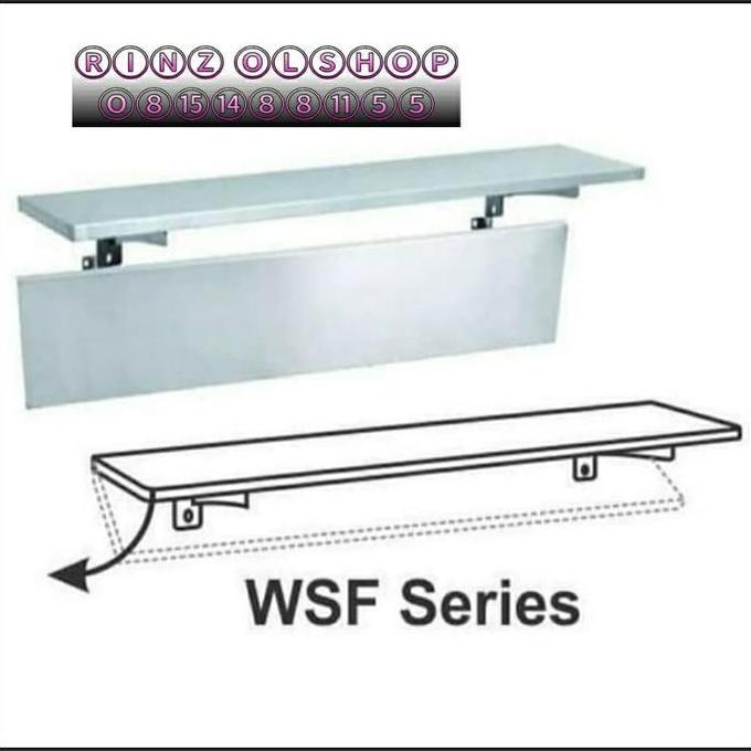 S/S SOLID WALL SHELVES GETRA WSF-180 FOLDABLE