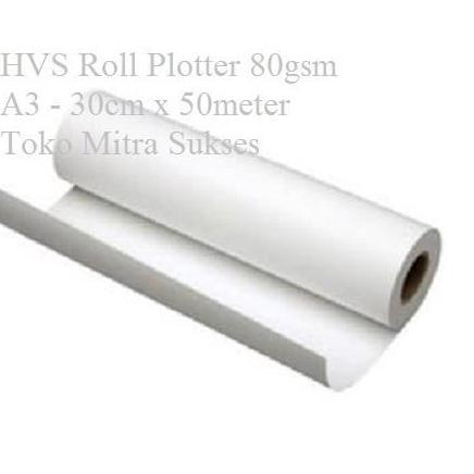 Kertas Hvs Roll Plotter 80Gsm 30Cm X 50Meter