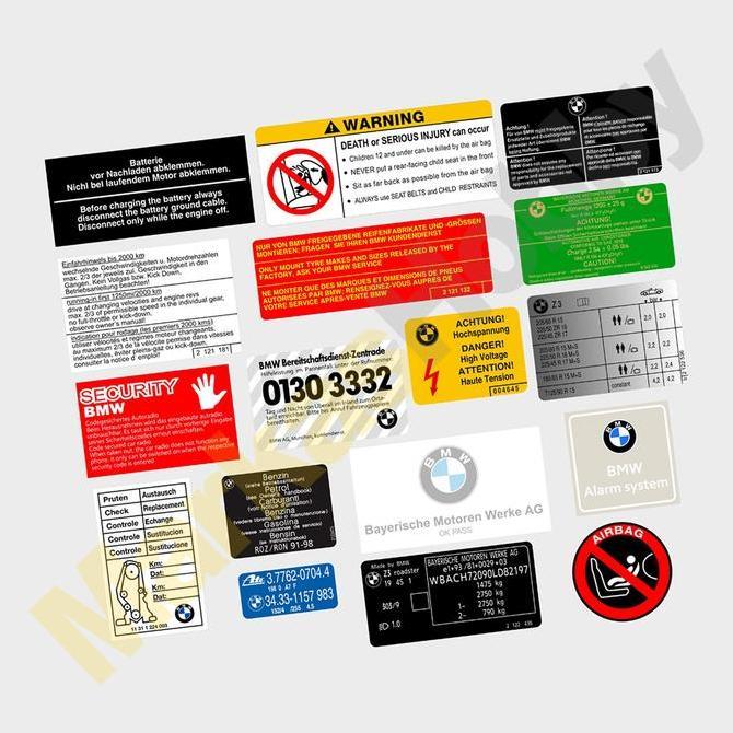 Stiker BMW Z3 Warning Set