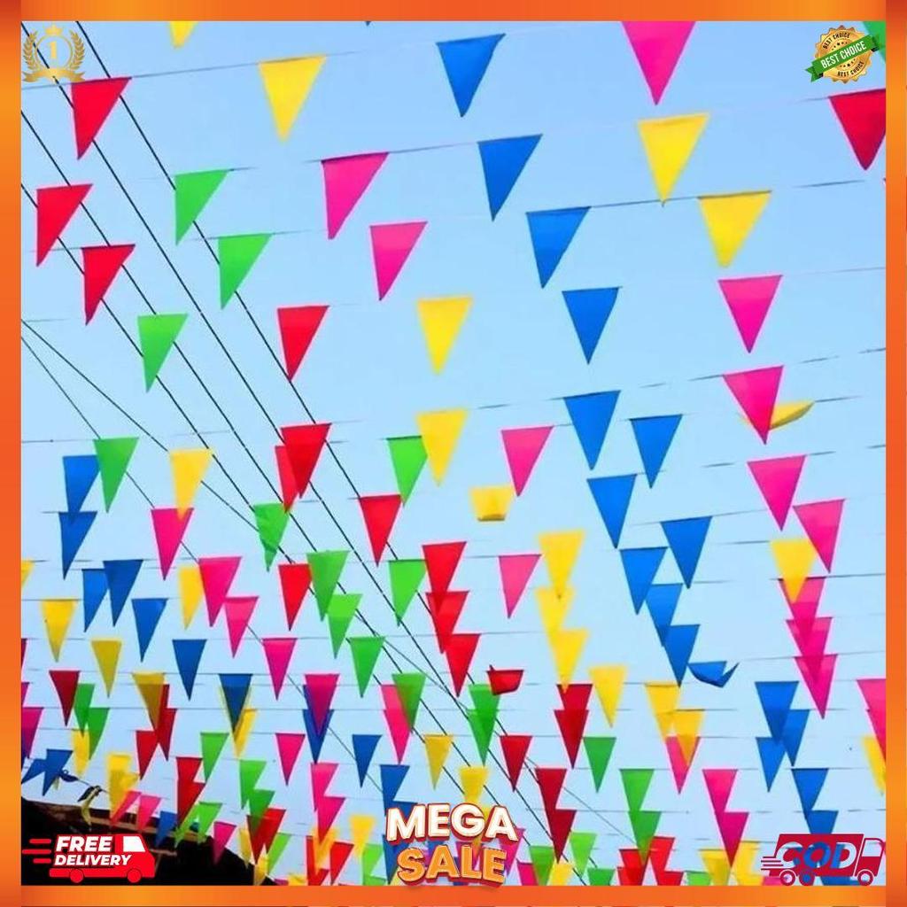 Bendera Segitiga ( 5 Meter ) Rarawis Warnawarniii [U1]