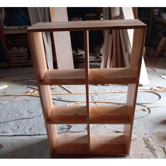 RK-02 Rak buku 2x3 kayu solid