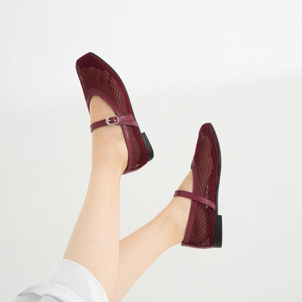Murah Sisca Sepatu Flat Shoes Transparan Square-Toe Navisa Basic Collection