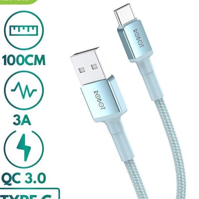 Ai*    Robot Kabel Data Rsc100 Android Type-C Usb 1M / 2M / 3M Data Cable