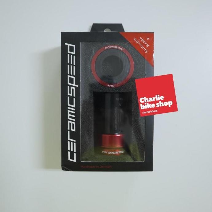 Promo Ceramic Speed Bottom Bracket Bbright Shimano Red Coated Cod