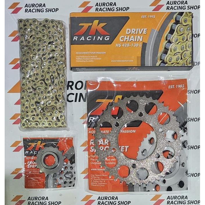 Gear Set TK Scoio & Rantai TK 428 HS Gold