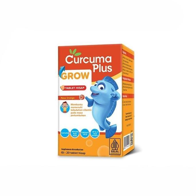 Plus- Curcuma Plus Grow Rasa Jeruk Botol 20 Tablet