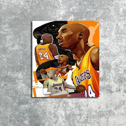 POSTER DINDING KOBE BRYANT ARTWORK DEKOR FB27