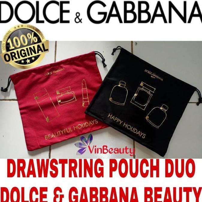 Drawstring Pouch Duo Beauty Black & Red