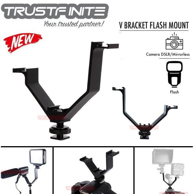 Kernel V Bracket Mount Cold Shoe Flash Bracket Stand Holder