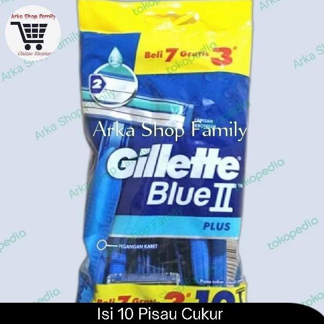 GILLETTE Blue 2 Plus isi 10 Alat Cukur