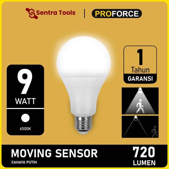 Lampu LED Sensor Gerak / Motion Proforce Moving Sensor 9 Watt