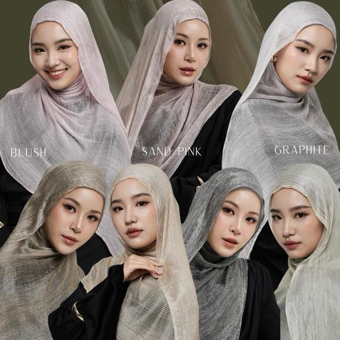 HIJABQA - Raya Crinkle Viscose Pashmina