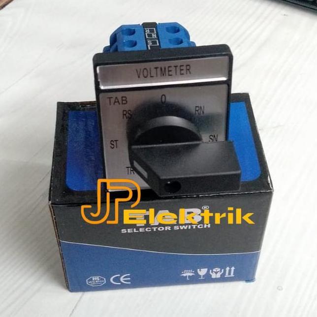 trishoptop / Selector Volt Meter CA10 Switch 7 Posisi Hitam Selector Voltmeter Panel Diskon