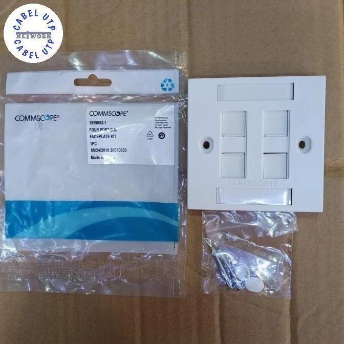 Ready !!! Faceplate 4 Hole Amp Commscope