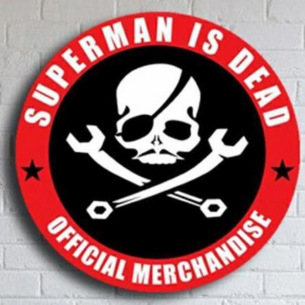 POSTER DINDING SUPERMAN IS DEAD BULAT FB27
