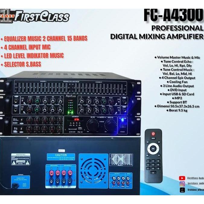 POWER AMPLI BLUETOOTH FIRSTCLASS FC A4300