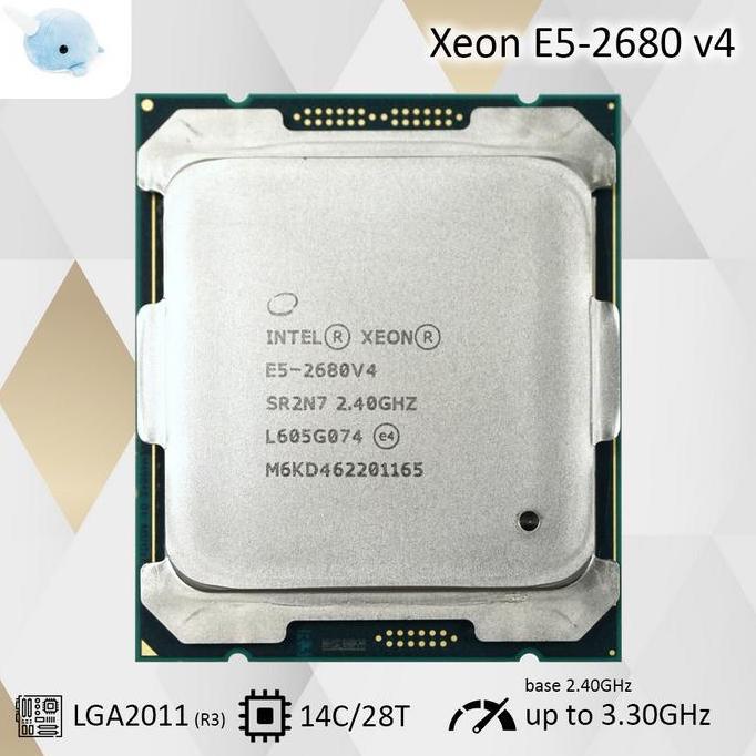 Rex- Intel Xeon E5-2680 V4 Processor 3.30Ghz Lga 2011-3 Cpu Second 14C28T