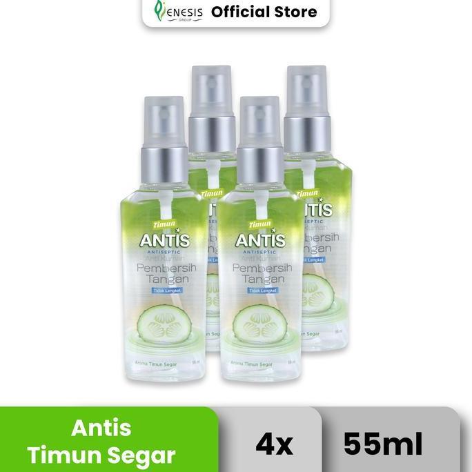 Antis Botol Spray Timun 55Ml - 4 Botol