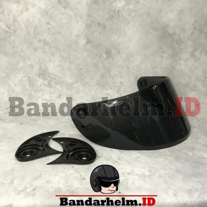 Kaca Helm NJS Shadow Flat Visor Smoke 70%