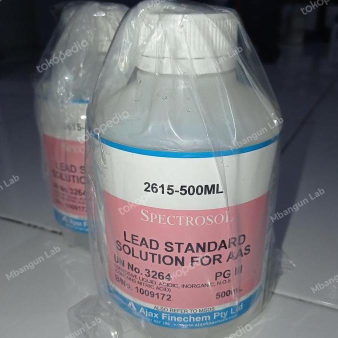 Lead Standard Solution for Calibration (1000ppm) 500ml ecer 100ml