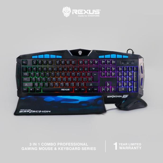 NEW Rexus Keyboard VR1 warfaction(keyboard, mouse, mousepad)