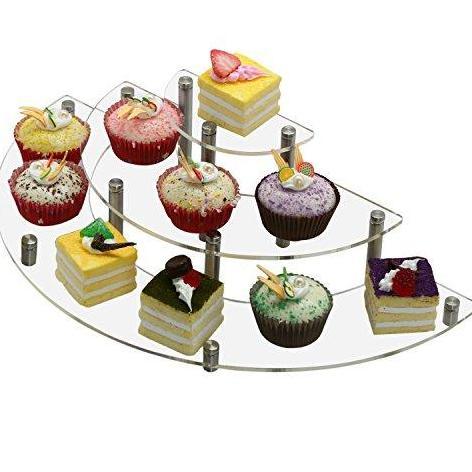 Acrylic Buffet Riser Food Display Set Rack - Half Moon HS