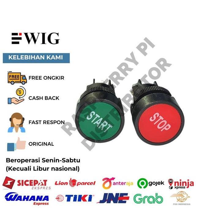 EWIG SAKLAR PUSH BUTTON 1NC STOP / 1NO START SPRING RETURN XB7 RPD27
