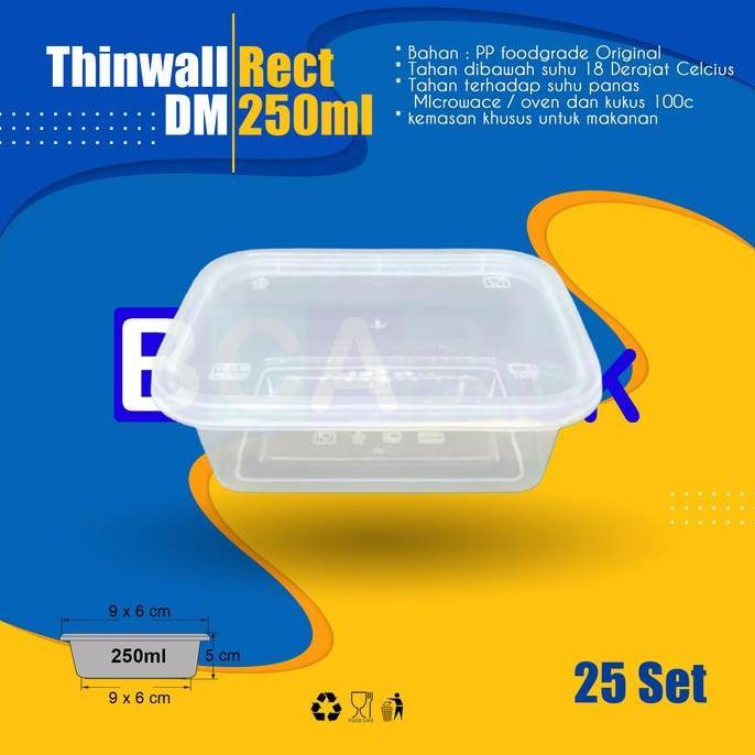 Gin- Thinll Dm 50 Ml Rectangle ( Panjang ) @5 Set