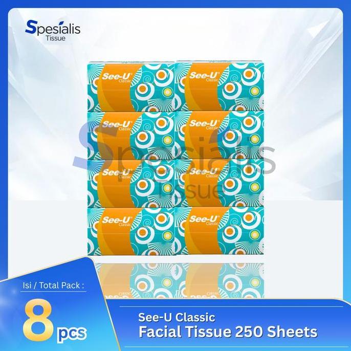 paket 8 pcs tissue see u  250 sheets LT