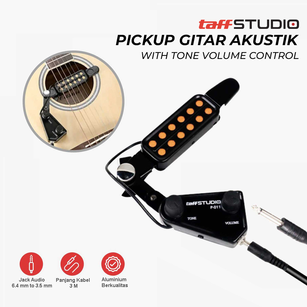 Pickup Gitar Akustik Tone Volume Control TaffSTUDIO
