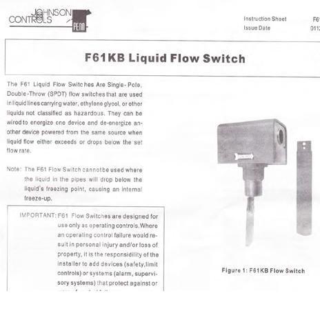 GMT F61KB WATER FLOW SWITCH