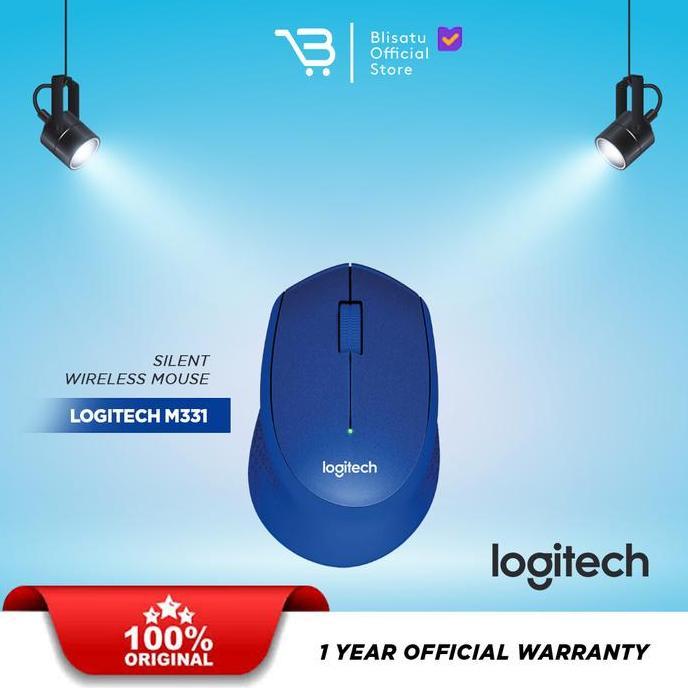 Cod,Bisa- Mouse Wireless Logitech M331 Silent Plus (Black) Garansi Resmi