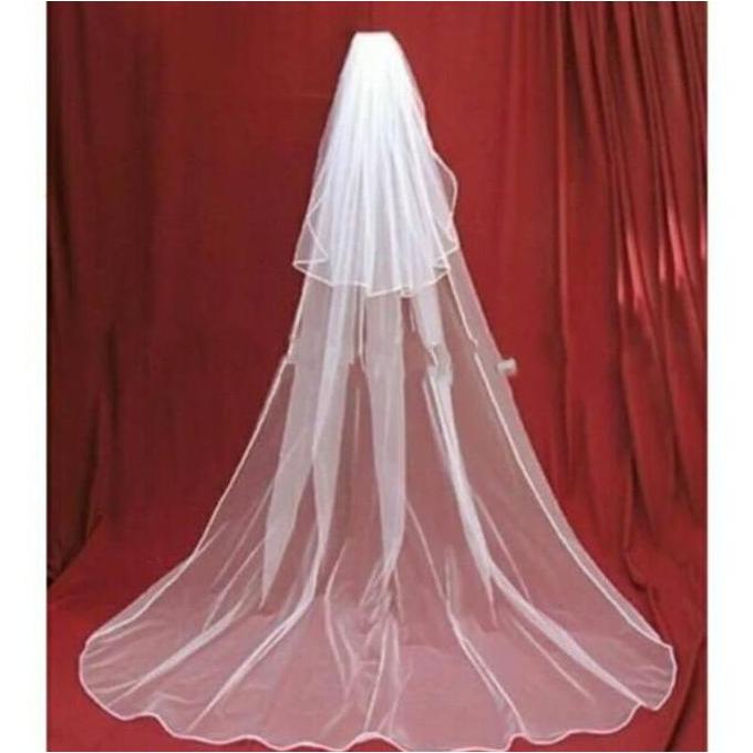 2 layer  long veil +comb