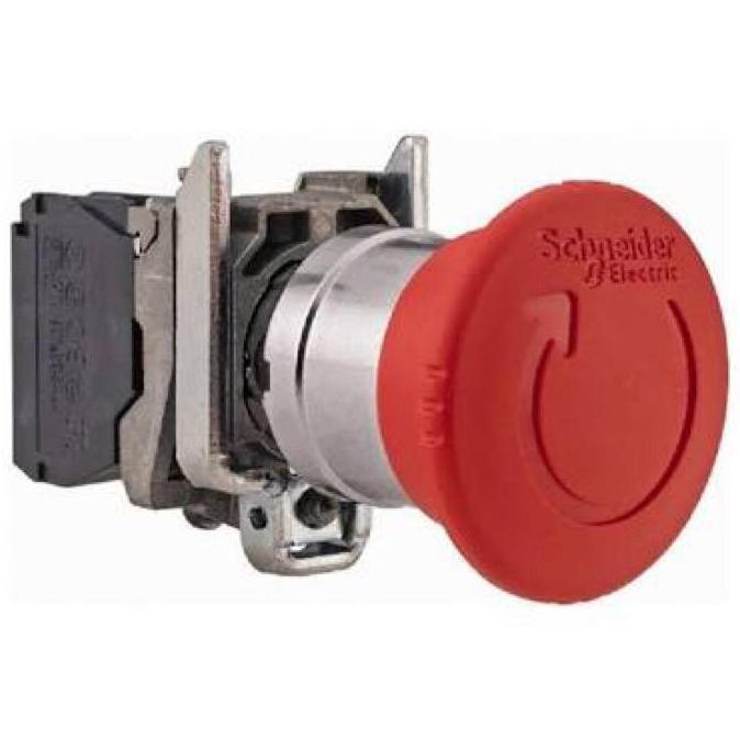 Auto- Schneider Emergency Push Button Kepala Besi Xb4Bs8442