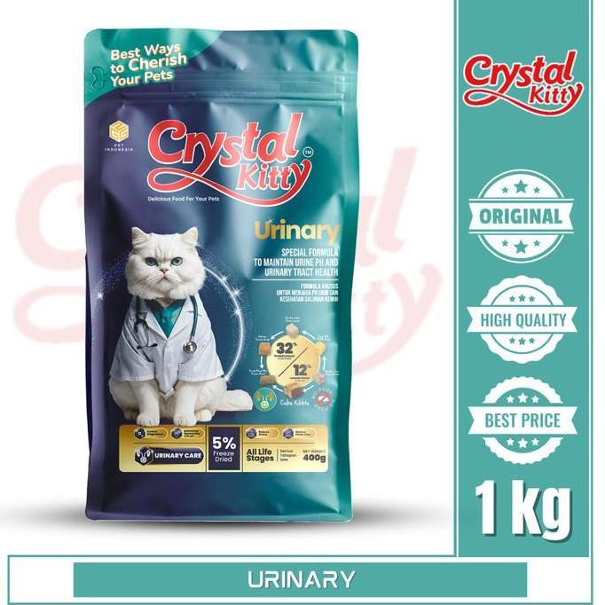 crystal kitty premium urinary 1 kg freshpack