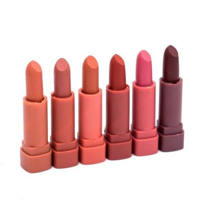 Lipstudio- (Dapat 6 Pcs) Lipgloss Hasaya Mini Nude Include Kaca Matte
