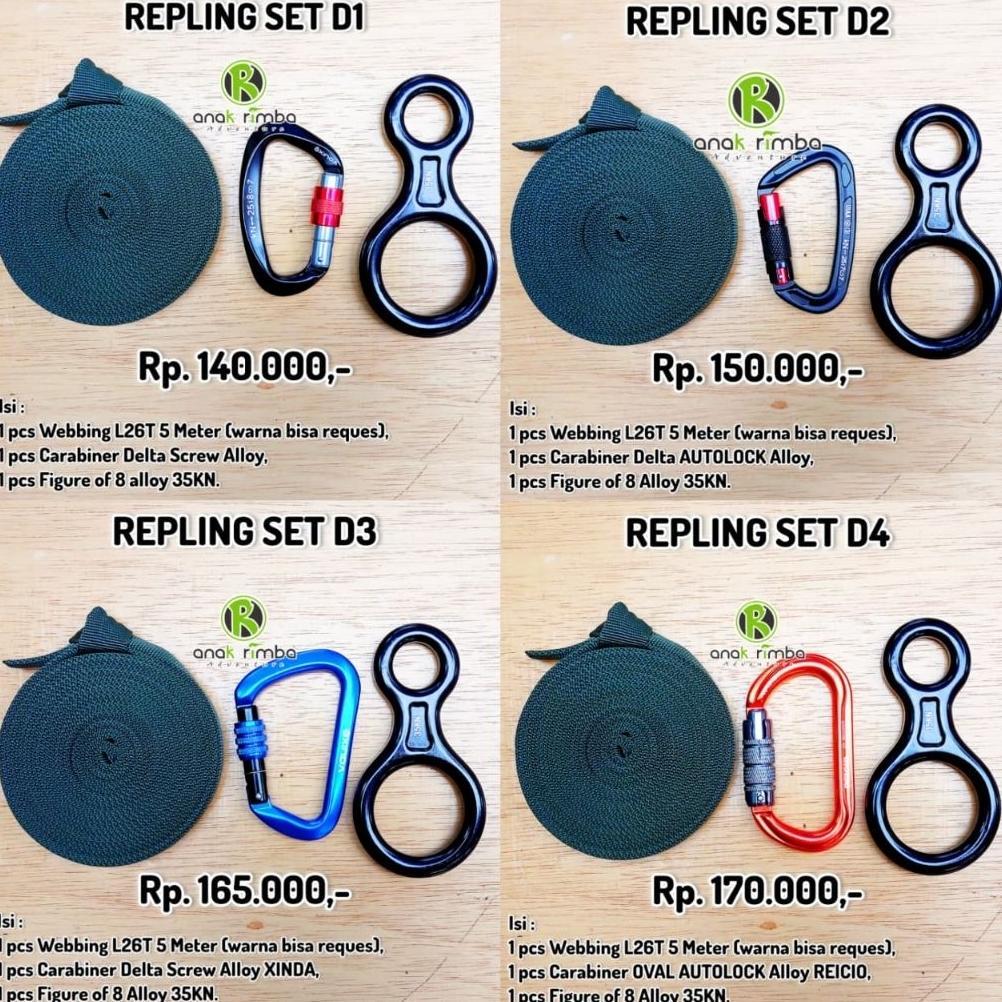 PAKET REPLING SET D RAPLING ALAT SAFETY DISKON