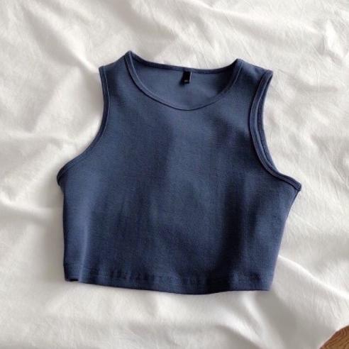 Recommended Singlet Crop Top Spandex Basic Korean Seksi